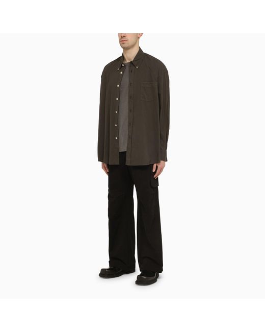 Our Legacy Brown Cotton Button Down Borrowed Bd Shirt for men
