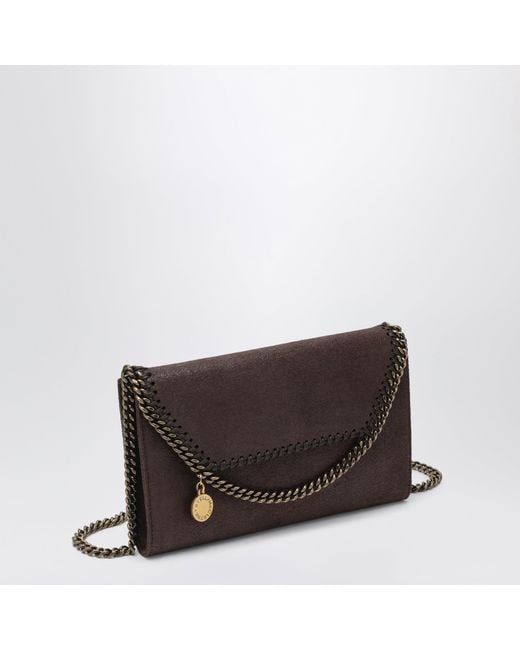 Stella McCartney Brown Mahogany Falabella Chain Wallet