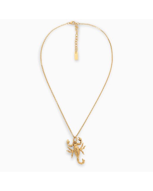 Saint Laurent Metallic Womens Gold Scorpio Zodiac Gold-toned Brass Necklace M