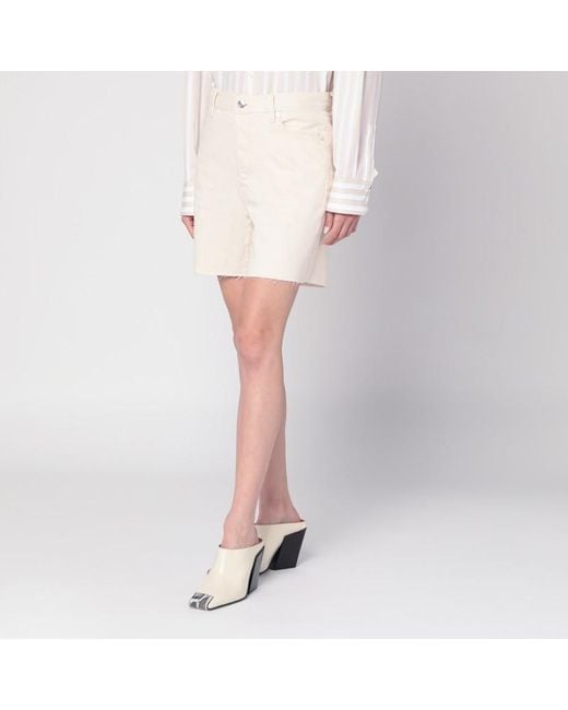 FRAME Pink Butter-Coloured Denim Bermuda Shorts