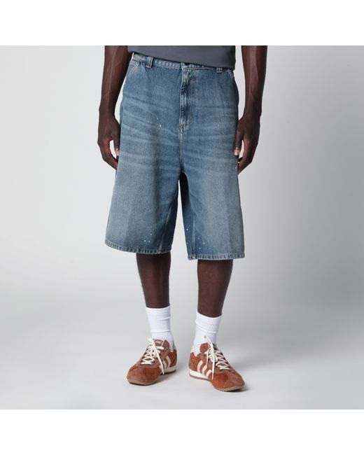 Carhartt Blue Og Single Knee Loose-Fit Denim Shorts for men
