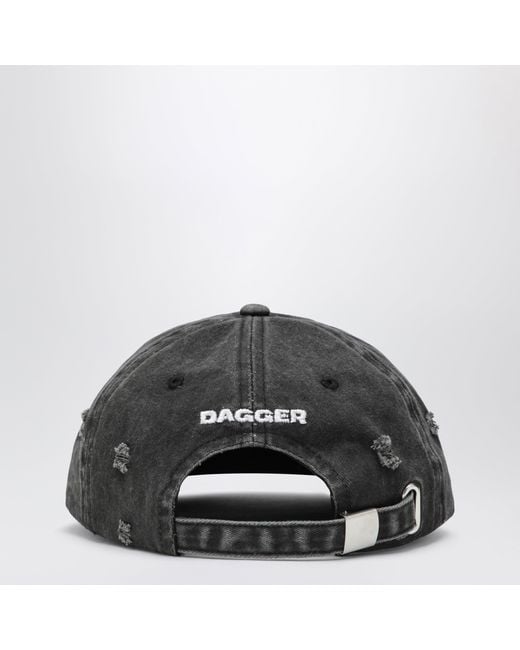 DAGGER Black Distressed Osculum Infame Baseball Cap for men