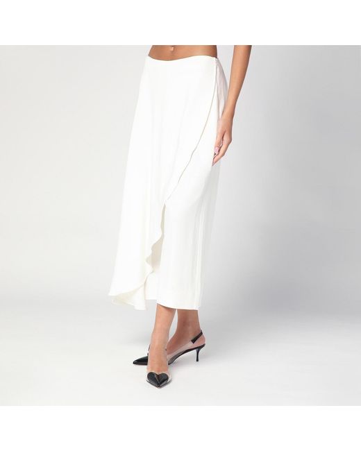 Alaïa White Asymmetrical Trouser Skirt