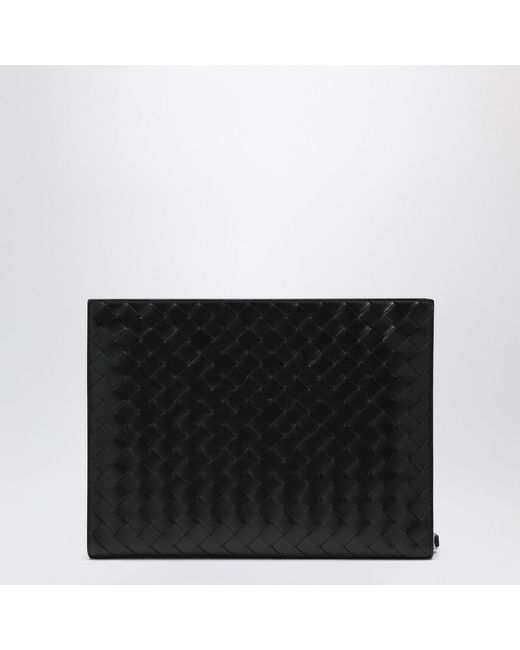 Bottega Veneta Black Intrecciato Document Holder for men
