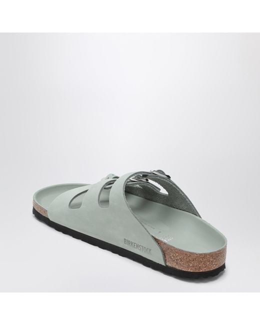 サンダル・ミュール Birkenstock Slipper Florida Colour Pure Sage Florida Nubuck Leather Pure Sage | BIRKENSTOCK