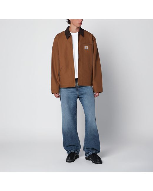 Carhartt Brown Detroit Jacket Hamilton/Tobacco for men
