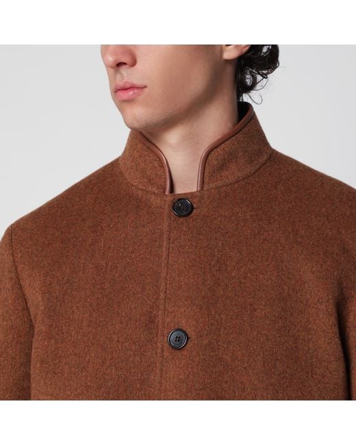 Loro Piana Brown Spagna Iris Bronze Cashmere Jacket for men