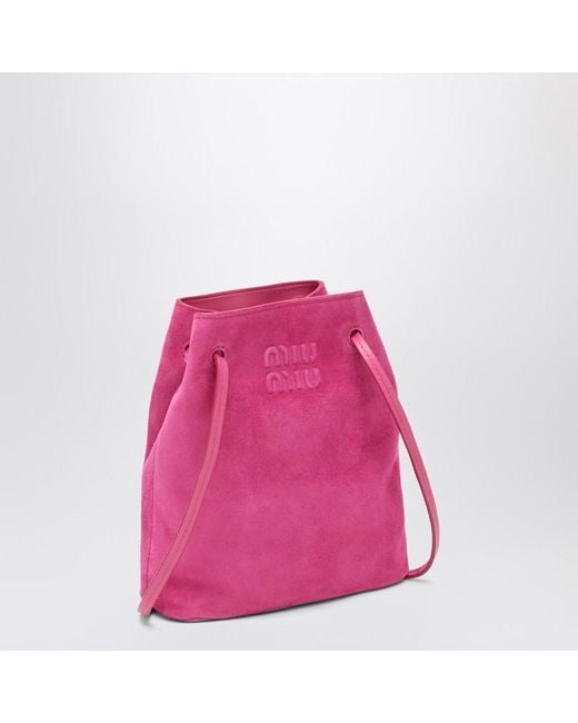 Miu Miu Pink Beutel Aus Wildleder