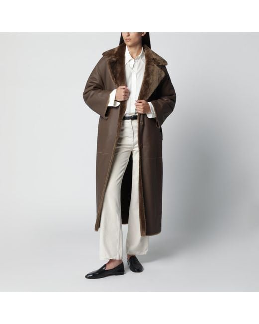 Arma Brown Rein Reversible Leather Coat