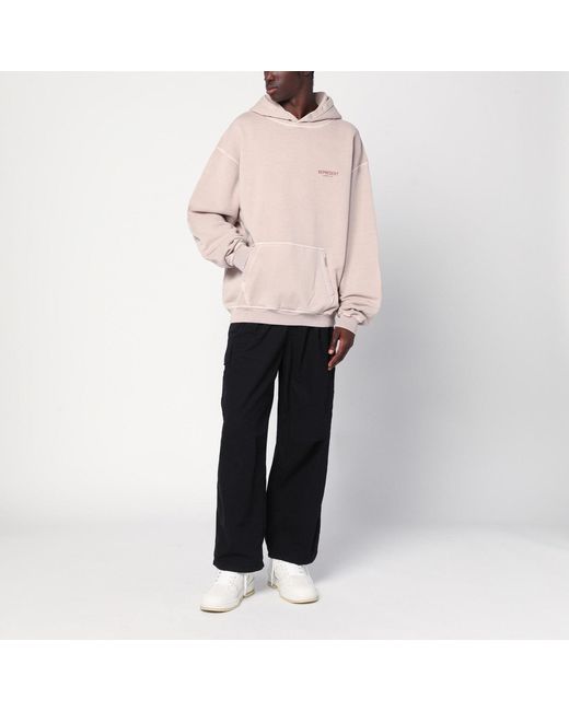 Represent Pink Dusty Mauve Oversized Hooded Sweatshirt for men