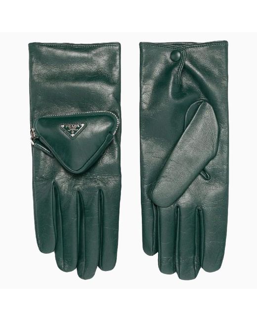 Prada Billiard Gloves With Applied Pocket in Green for Men | Lyst UK