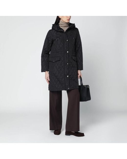 Burberry Black Quilted Nylon Coat