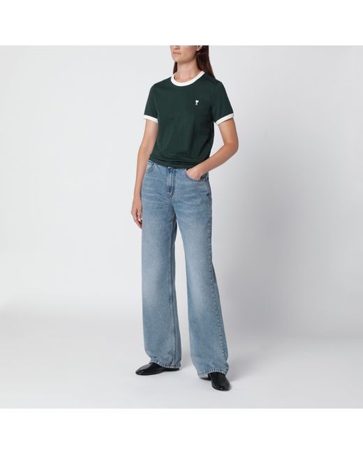 AMI Black Ami De Caur Cotton T-Shirt