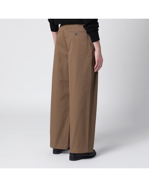 Totême Brown Hazelnut Cotton Trousers