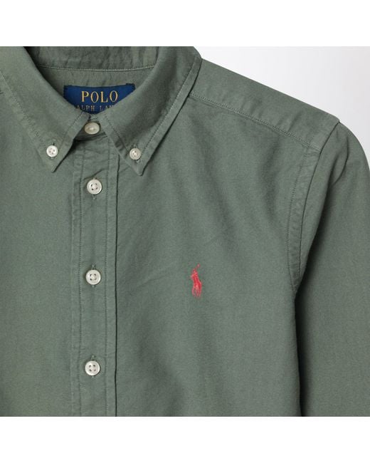 Polo Ralph Lauren Green Cargo Classic-Fit Oxford Shirt