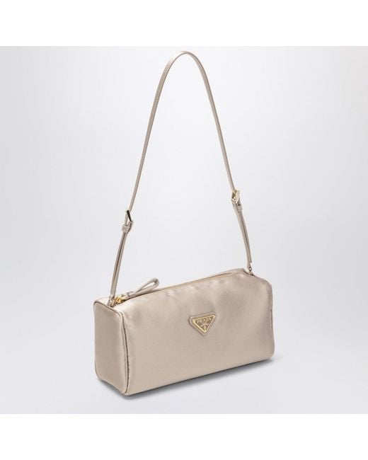 Prada Natural Cameocolored Satin Pouch