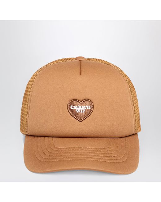 Carhartt Brown Heart Patch Trucker Cap Hamilton for men