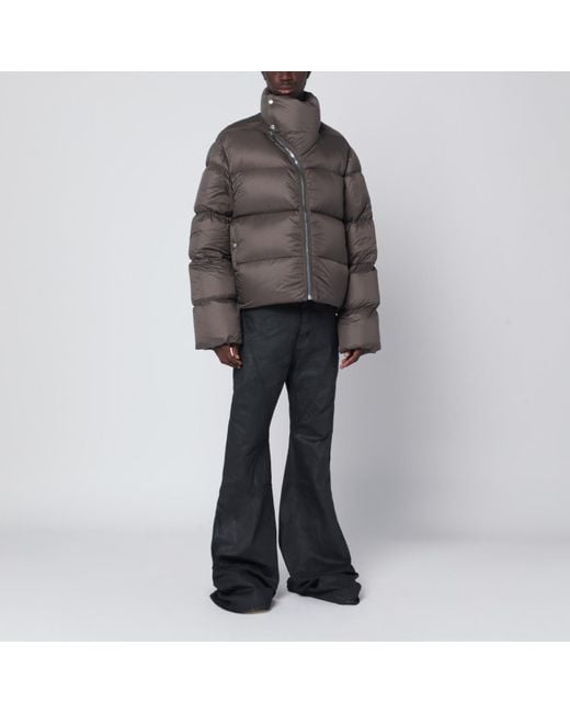 Rick Owens Brown Powder-Colored Turle Zip Down Jacket for men
