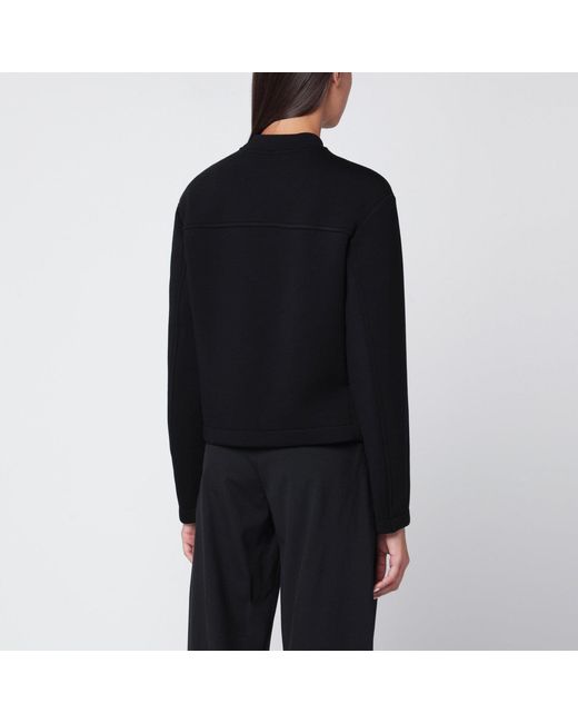 Moncler x Edward Enninful Black Sweatshirt With Asymmetric Hem