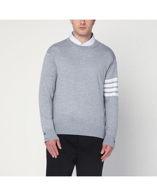 Thom Browne Gray Light Sweater for men