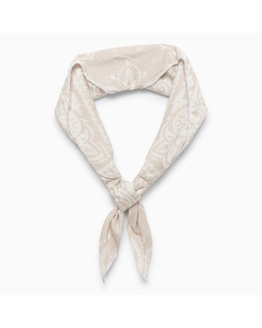 1989 STUDIO Natural Paisley Bandana Scarf for men