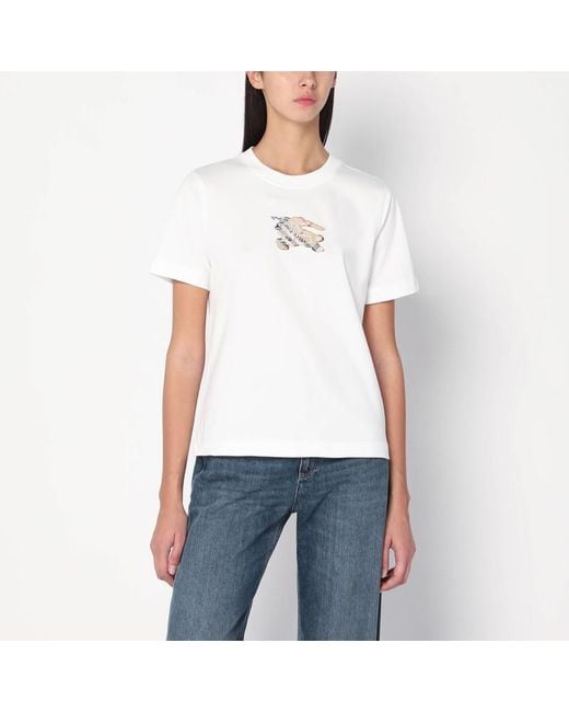 T-shirt bianca con ekd di Burberry in White