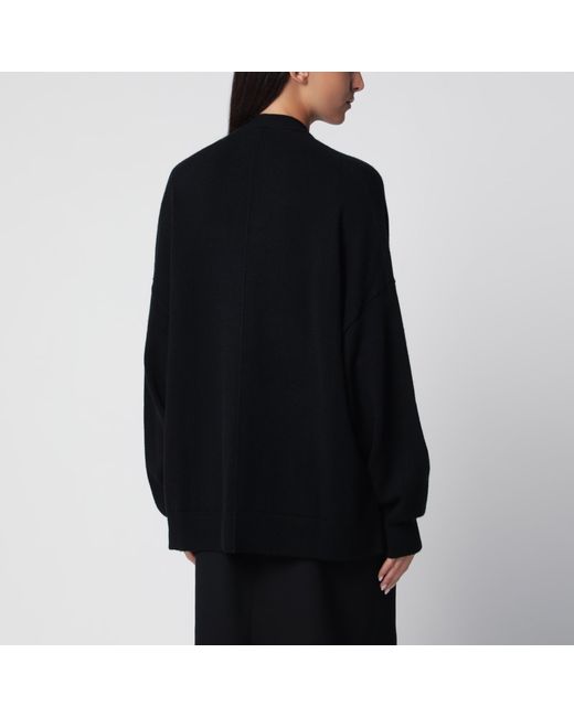 Extreme Cashmere Black Asymmetrical Cashmere Cardigan