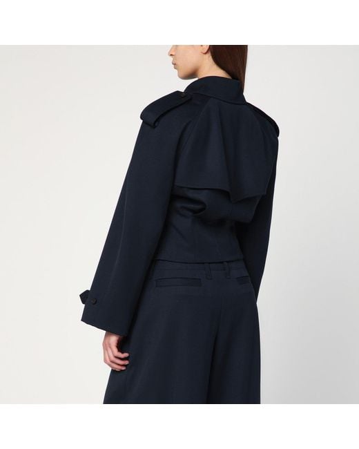 McQueen Blue Short Double-Breasted Jacket