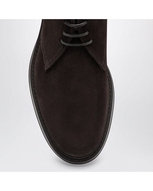 Doucal's Black Dark Suede Ankle Boots for men