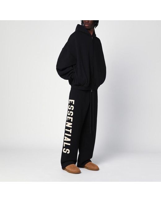 Fear Of God Black Zip Sweatshirt With Logo for men