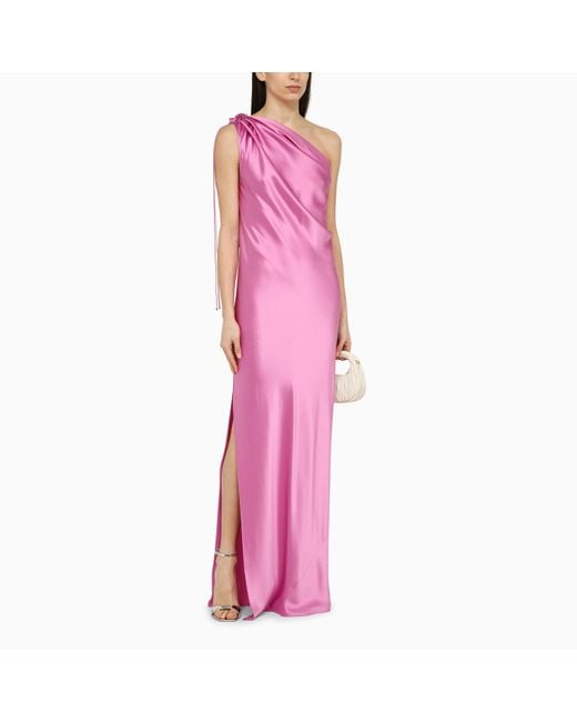 Max Mara Pianoforte Pink One-piece Peony Silk Dress