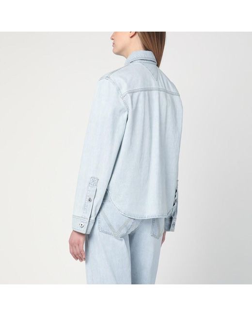 Chemise Clair En Denim Extra Bleach Bottega Veneta en coloris Blue