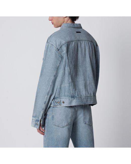 Fear Of God Blue Light Vintage-Effect Denim Jacket for men