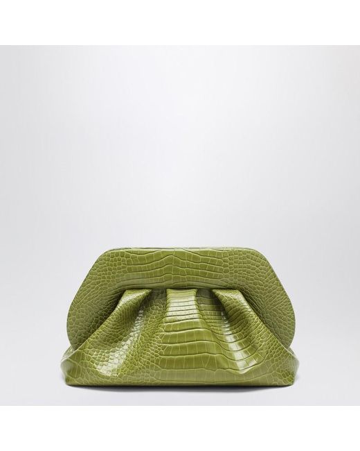 Clutch Tia Couleur Kiwi Effet Coco THEMOIRÈ en coloris Green