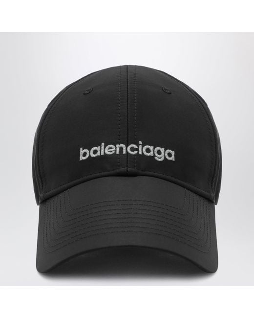 Balenciaga Black Techwear Cap With Reflective Detailing for men