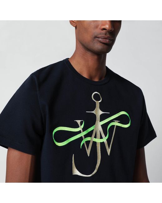 J.W. Anderson Black T-Shirt With Embroidered Logo for men
