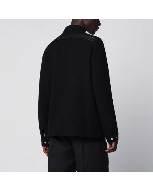 Rick Owens Black Wool Zip-Up Jacket for men