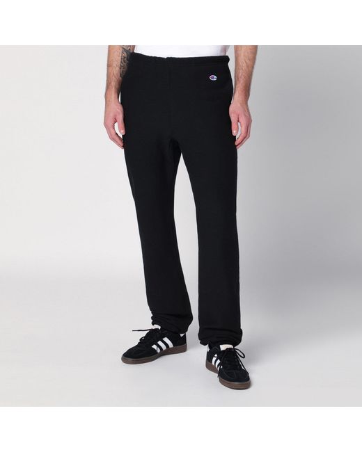 Champion Black Cotton Jogging Trousers for men