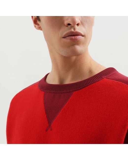 Pull Col Rond Color Block 1989 STUDIO pour homme en coloris Red