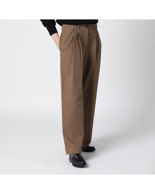 Totême Brown Hazelnut Cotton Trousers