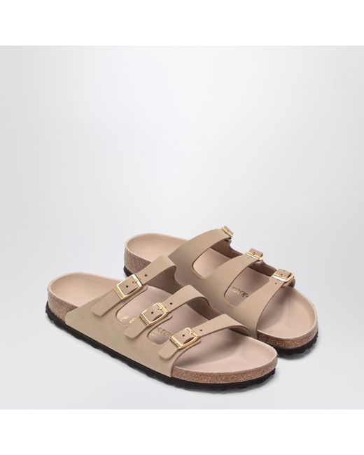 シューズ・サンダルその他 Birkenstock Slipper Florida colour Sandcastle Birkenstock Slipper Florida Colour Sandcastle in Natural | Lyst