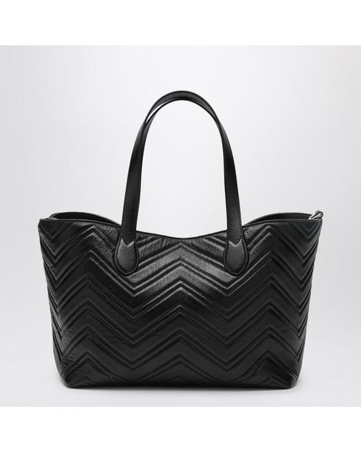 Gucci Black Mittelgroße Gg-Marmont-Shopping-Bag