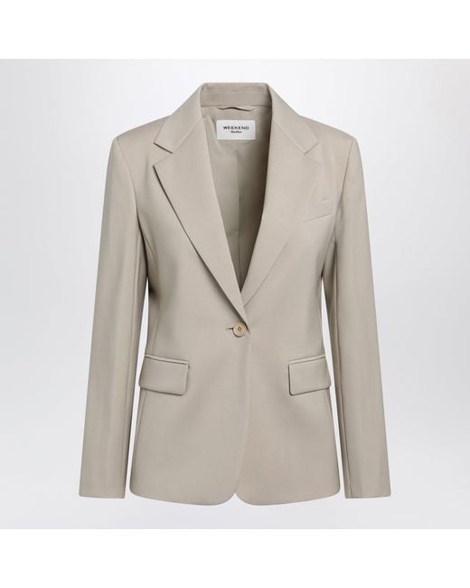 Weekend by Maxmara Gray Single-Breasted Jacket