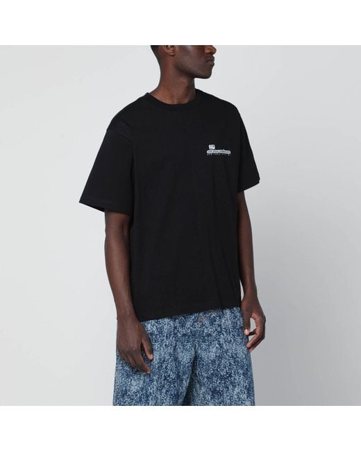 AWAKE NY Black Cotton T Shirt With Logo for men