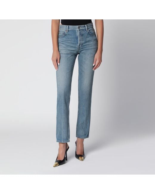 Saint Laurent Blue Straight-Leg Medium Denim Jeans