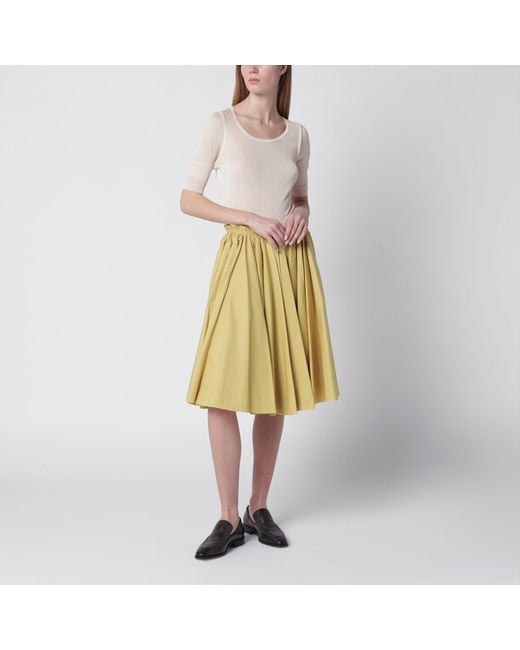 AMI Yellow Pastel Cotton Skirt