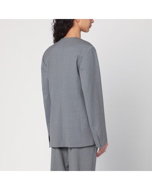 Loulou de Saison Gray Double-breasted Wool Jacket