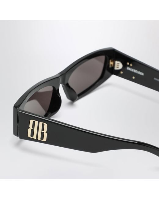 Balenciaga Gray Nano Rectangular Sunglasses