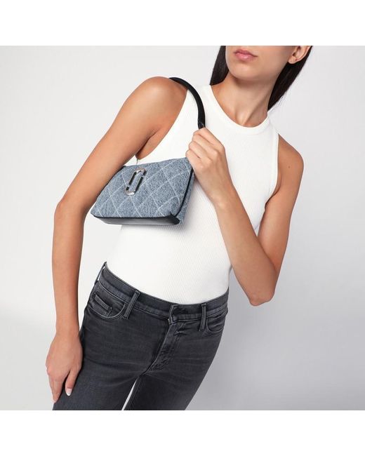 Marc Jacobs Blue Pochette Snapshot Aus Gestepptem Denim