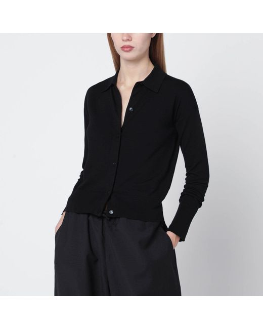 Max Mara Black Wool-Blend Cardigan